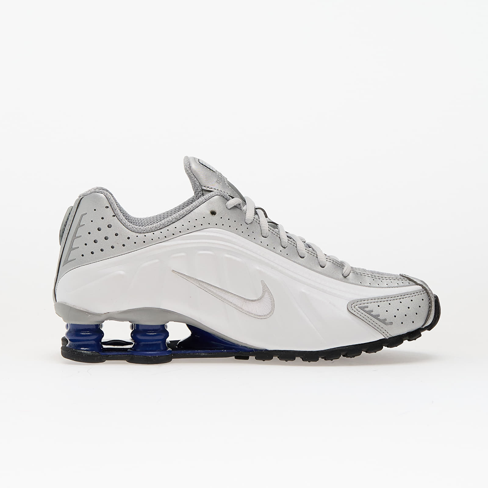 Turnschuhe und Schuhe für Männer Nike Shox R4 White/ White-Mtlc Silver-Deep Royal Blue-Black