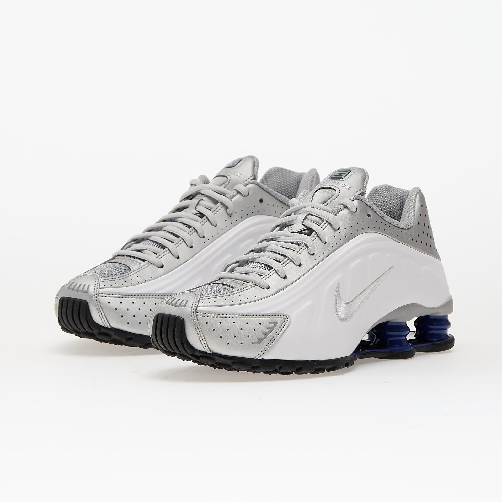 Turnschuhe und Schuhe für Männer Nike Shox R4 White/ White-Mtlc Silver-Deep Royal Blue-Black
