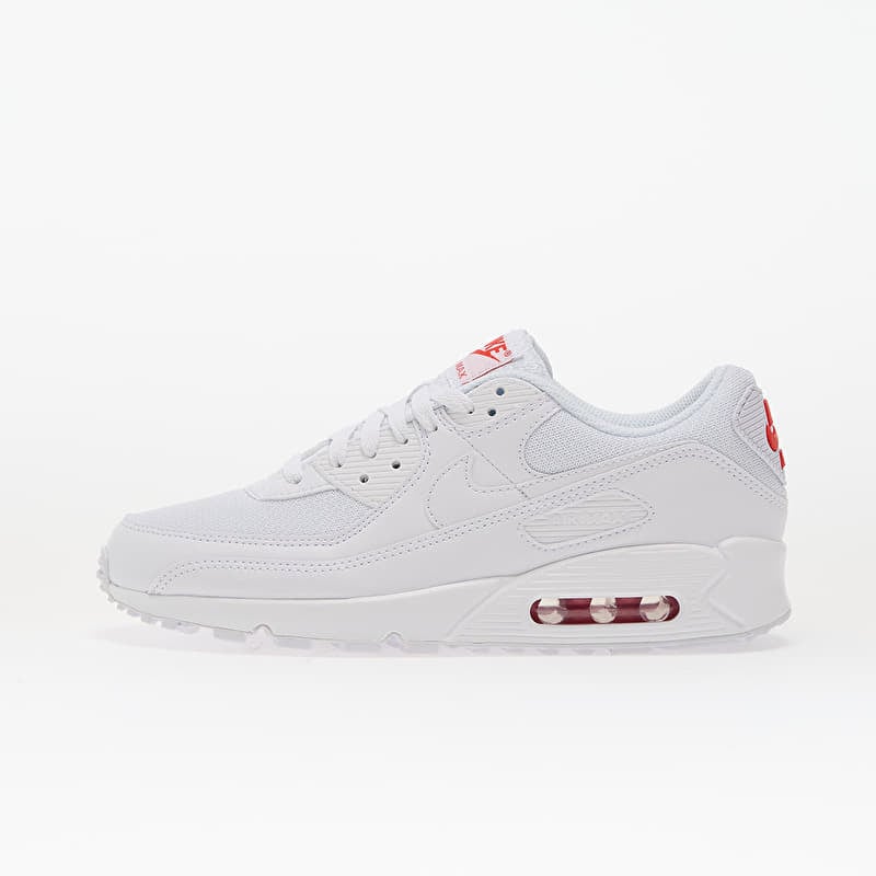 Nike Air Max 90 White/ White-Lt Crimson
