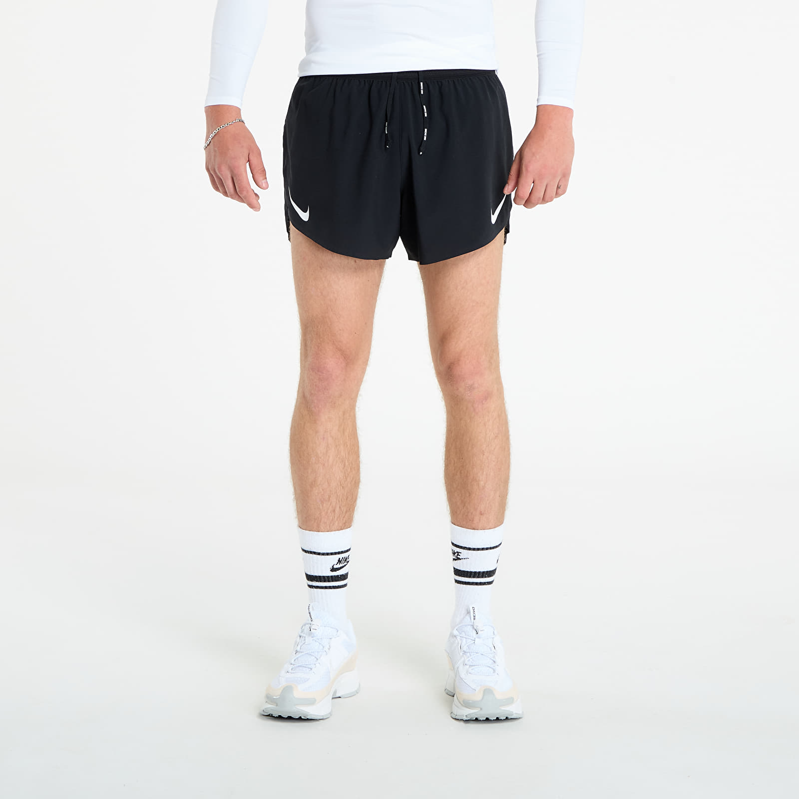 Kraťasy Nike AeroSwift Men's Dri-FIT ADV 4" Brief-Lined Running Shorts Black/ Summit White