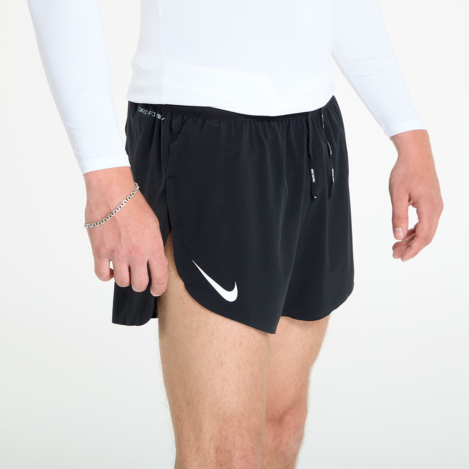 Kraťasy Nike AeroSwift Men's Dri-FIT ADV 4" Brief-Lined Running Shorts Black/ Summit White