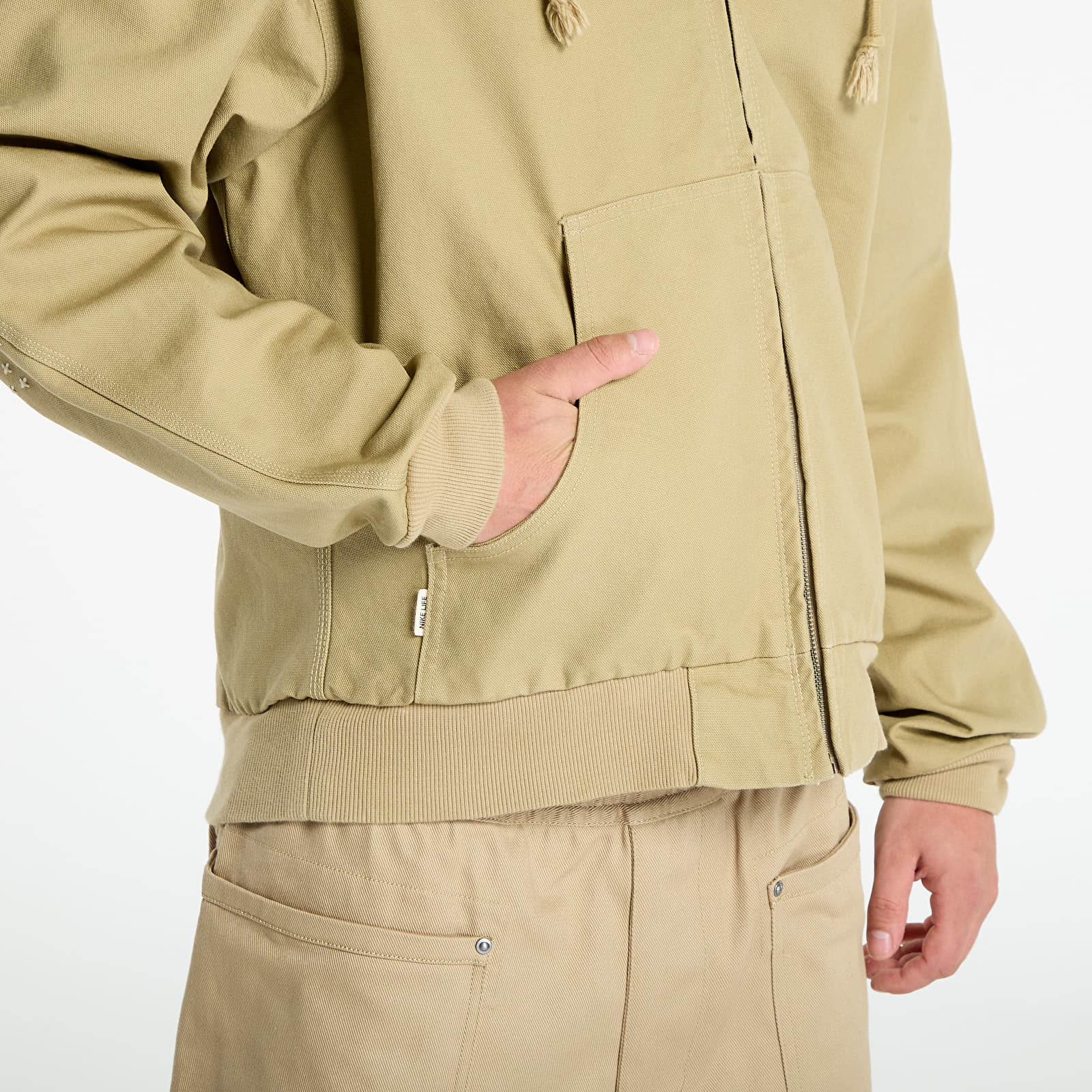 Men's jackets Nike Life Men's Full-Zip Unlined Jacket Parachute Beige/ Parachute Beige