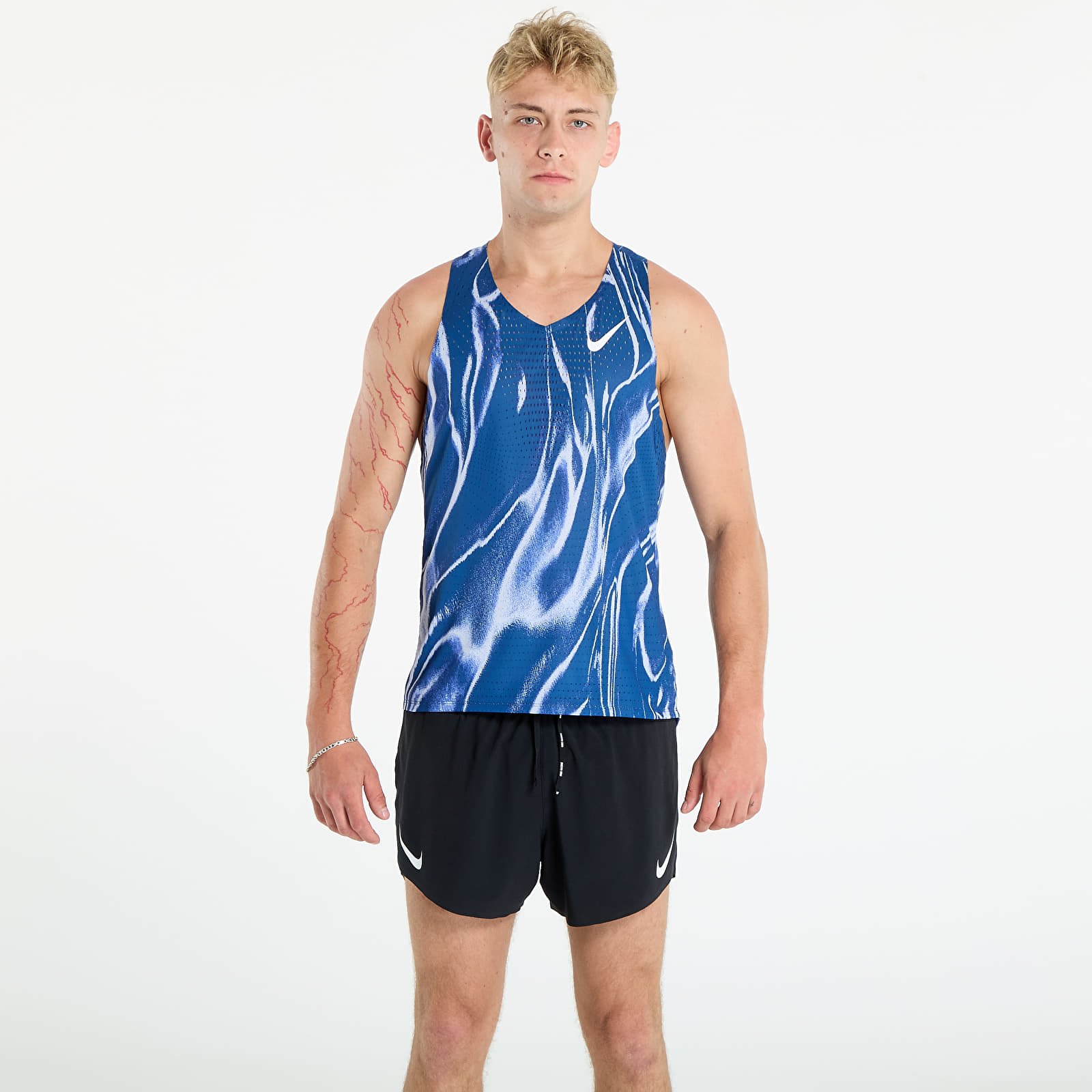 Camisetas de tirantes Nike AeroSwift Coastal Blue/ White
