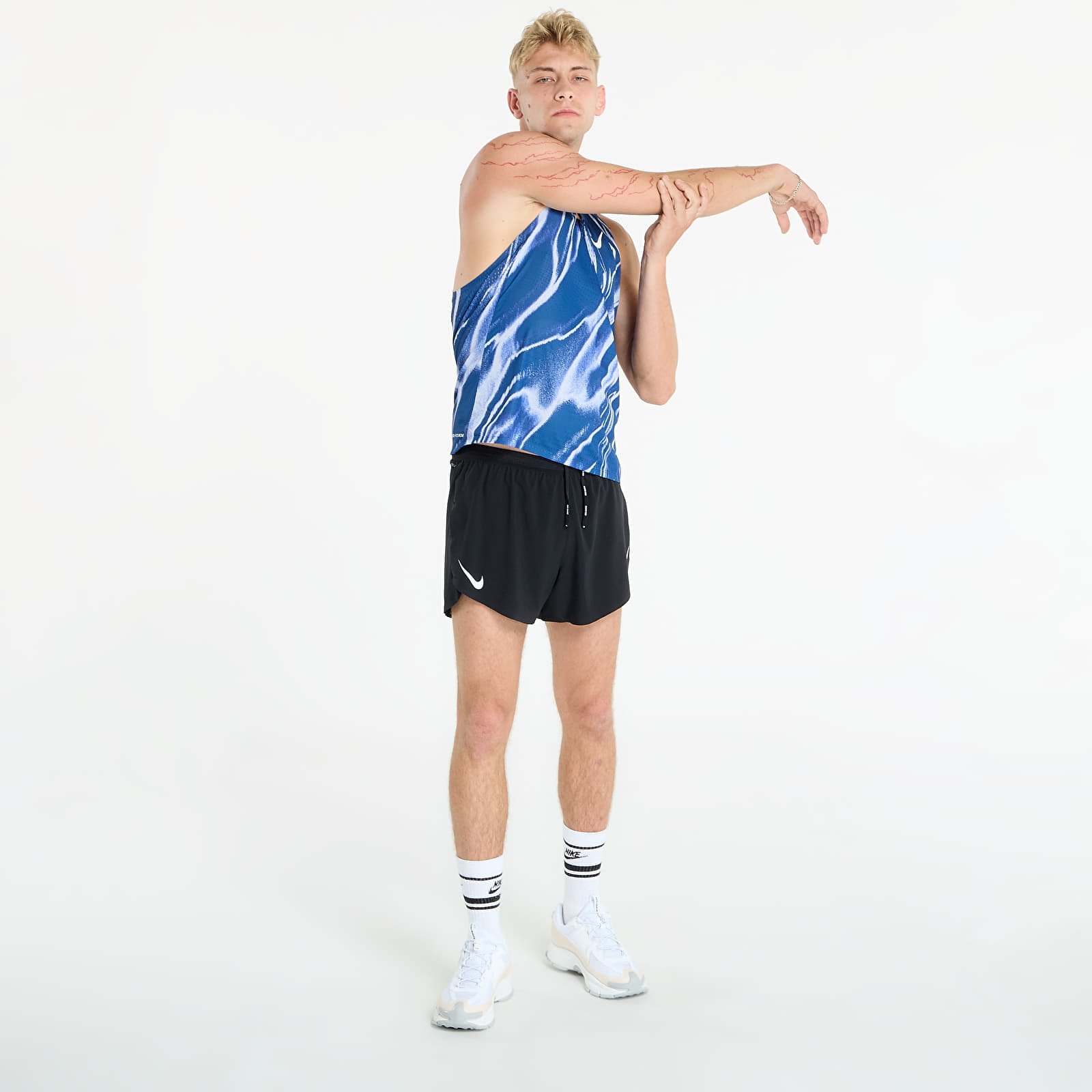 Camisetas de tirantes Nike AeroSwift Coastal Blue/ White