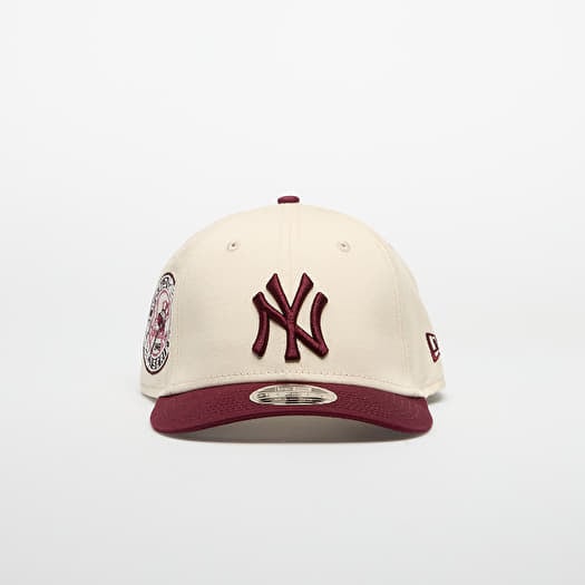 Cap New Era 9FORTY New York Yankees MLB M-Crown Adjustable Cap Light Cream/ Frosted Burgundy
