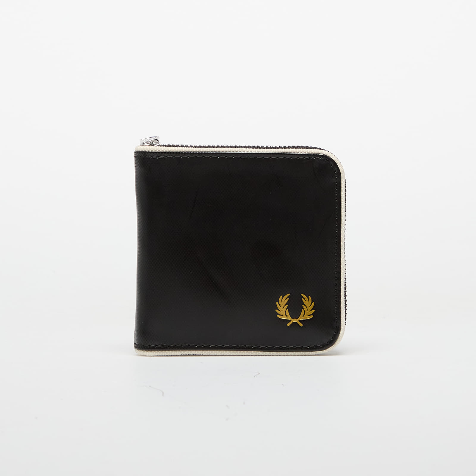 Carteras de los hombres FRED PERRY Classic Zip Around Wallet Black/ Ecru