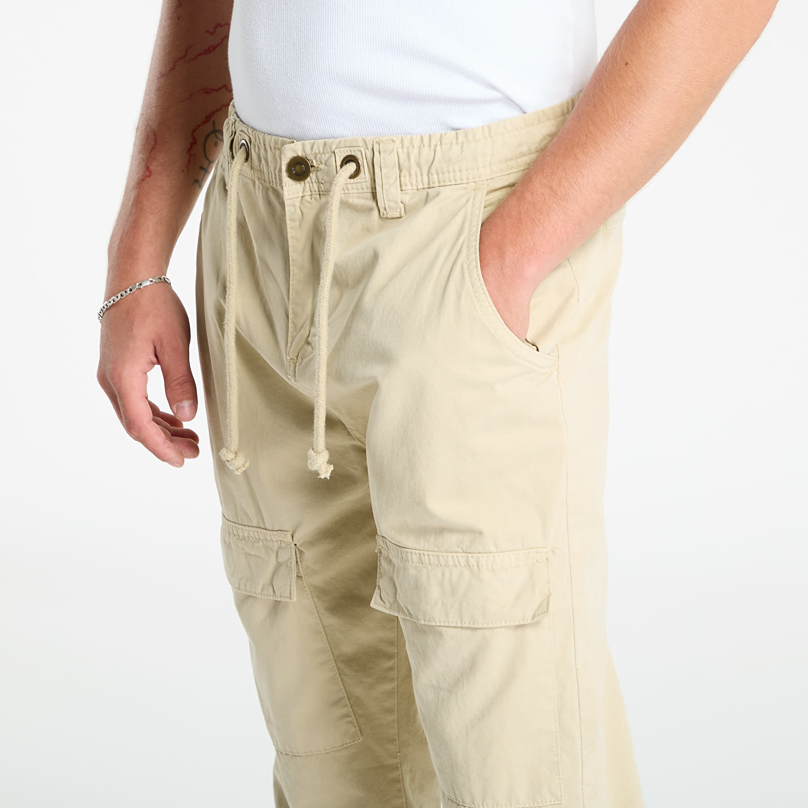 Карго панталони Urban Classics Front Pocket Cargo Jogging Pants Beige