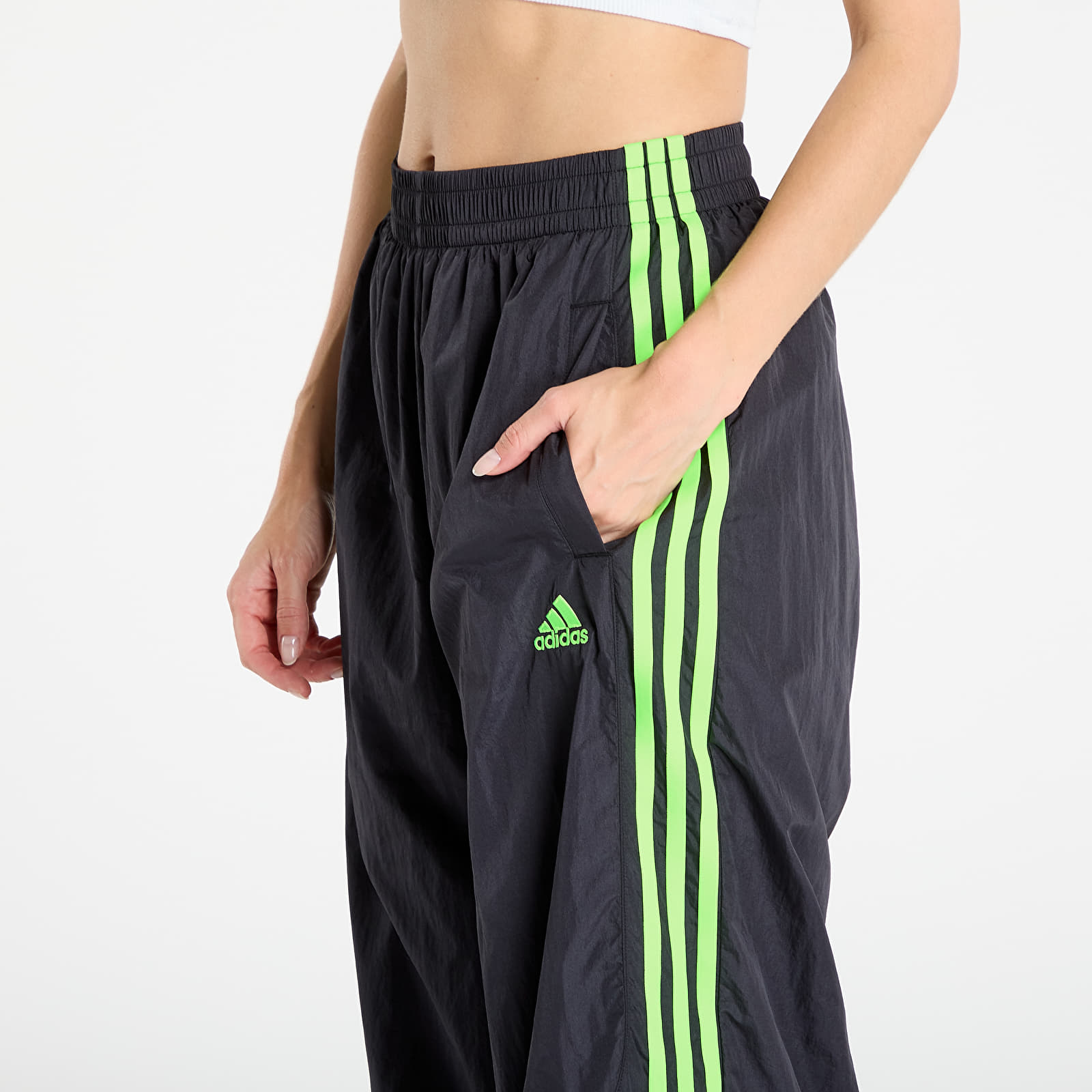 Hosen für Frauen adidas Teamgeist Adicolor Oversized Track Tracksuit Bottoms Black