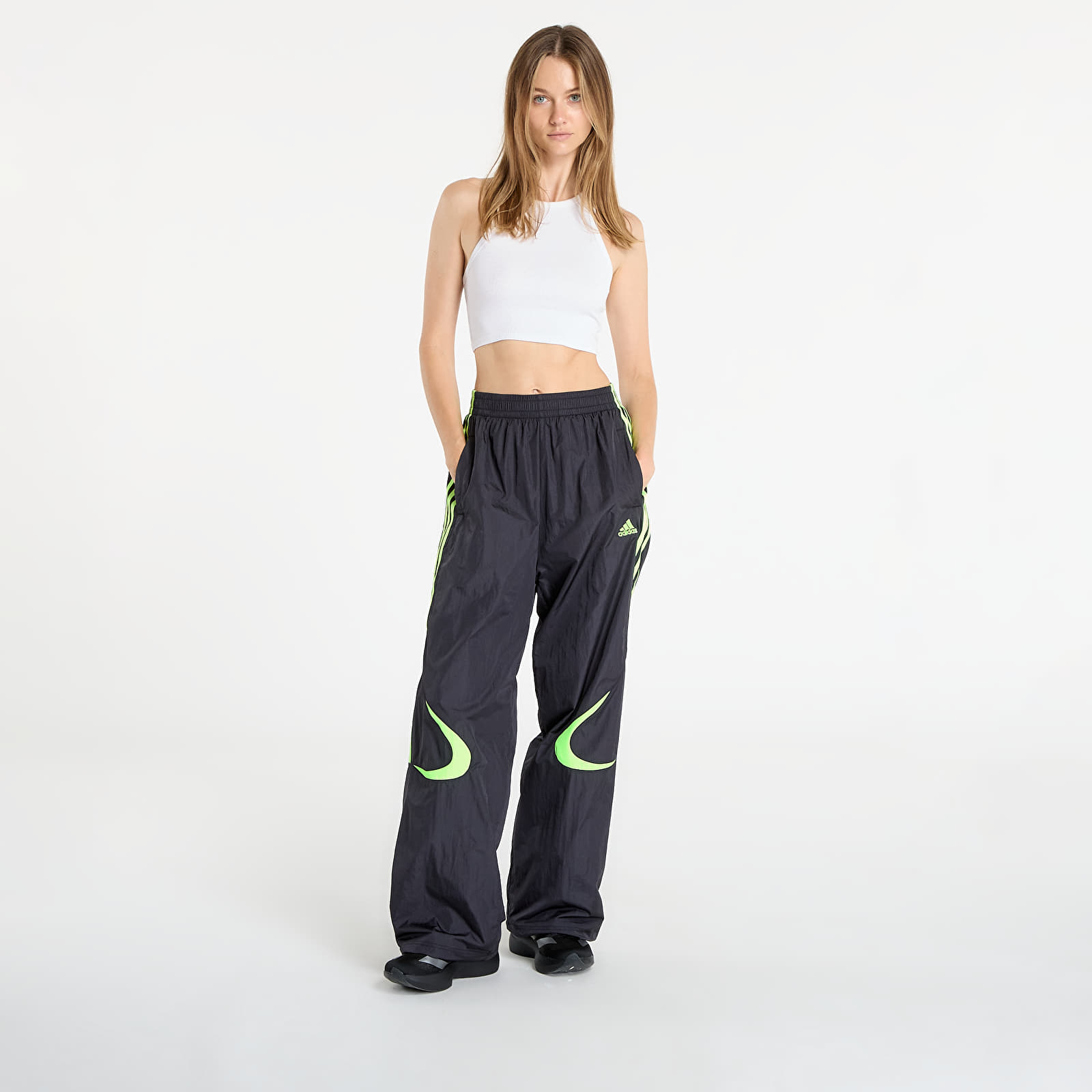 Hosen für Frauen adidas Teamgeist Adicolor Oversized Track Tracksuit Bottoms Black