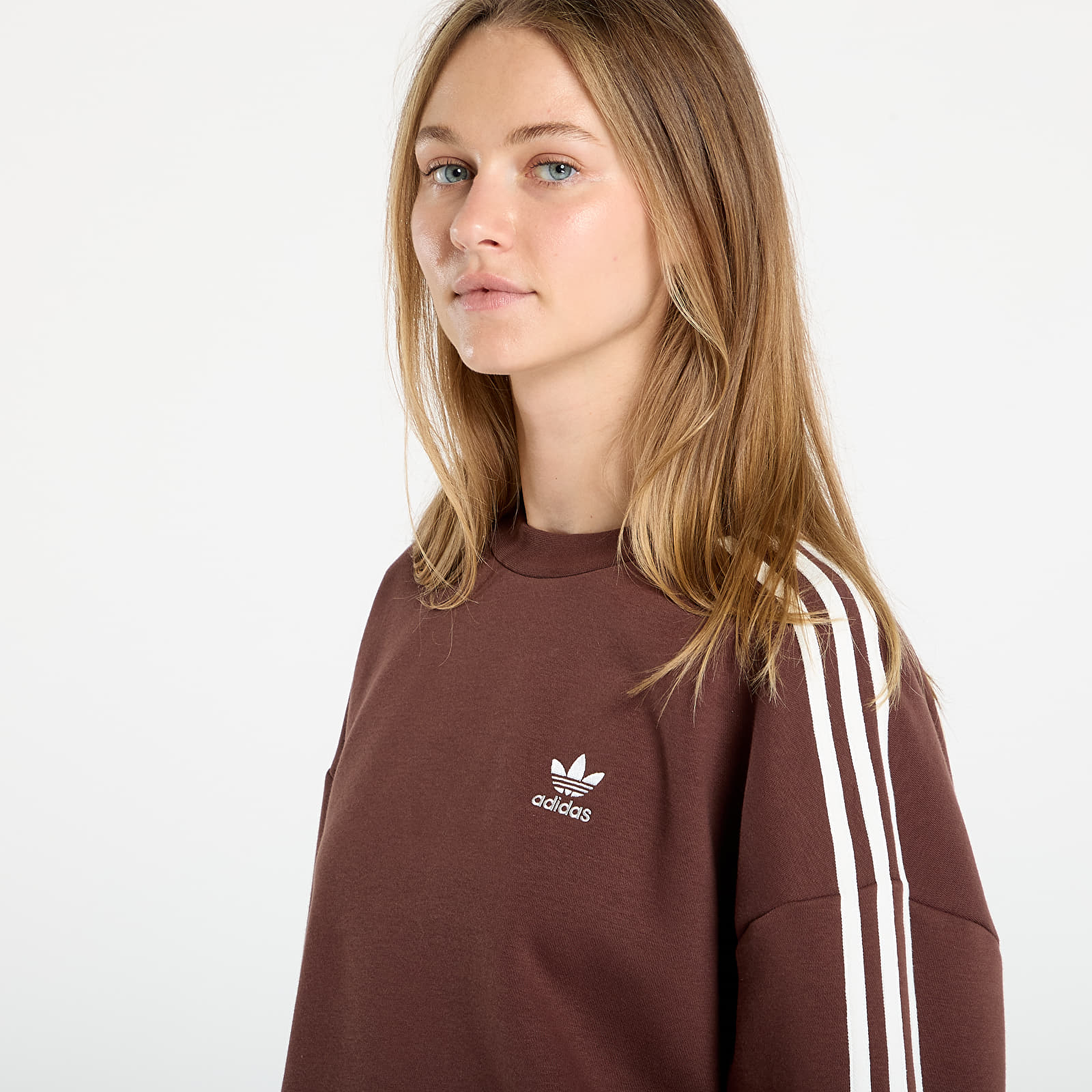 Kapuzenpullover und Sweatshirts für Männer adidas Adicolor Oversized Crew Sweatshirt Auburn