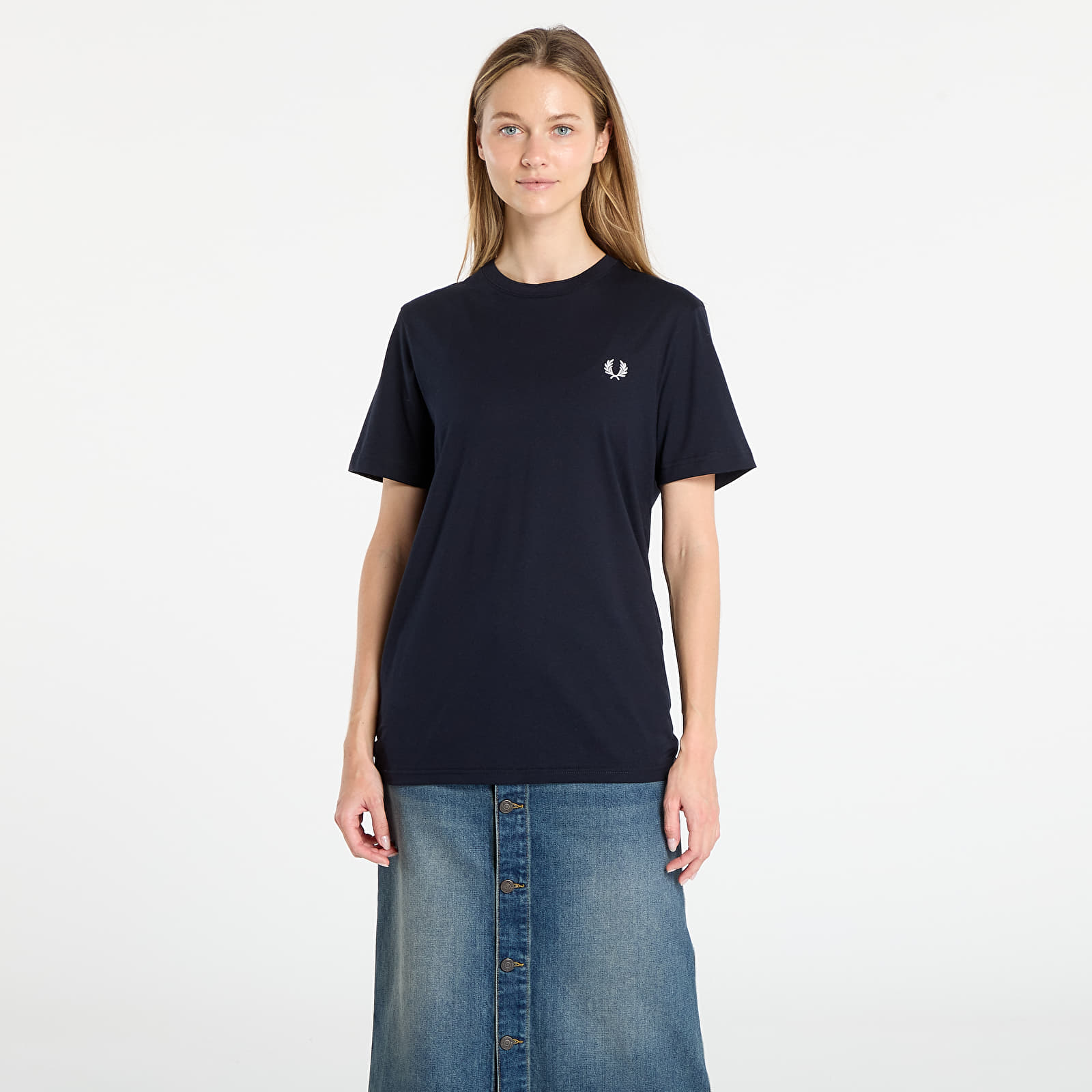 Camisetas de hombre FRED PERRY Crew Neck T-Shirt UNISEX Navy