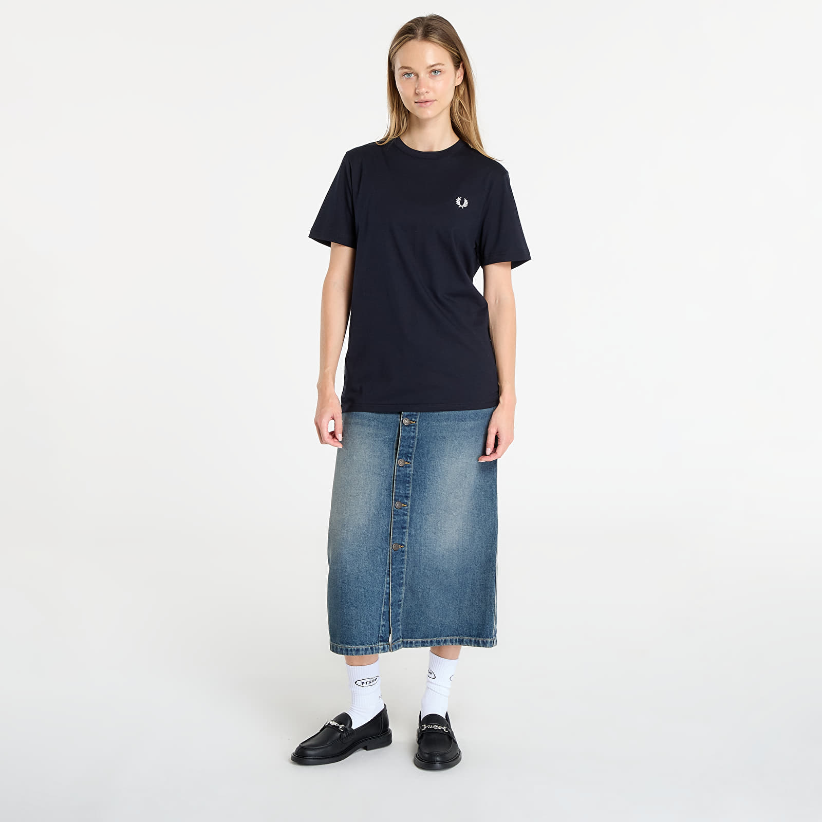 Camisetas de hombre FRED PERRY Crew Neck T-Shirt UNISEX Navy