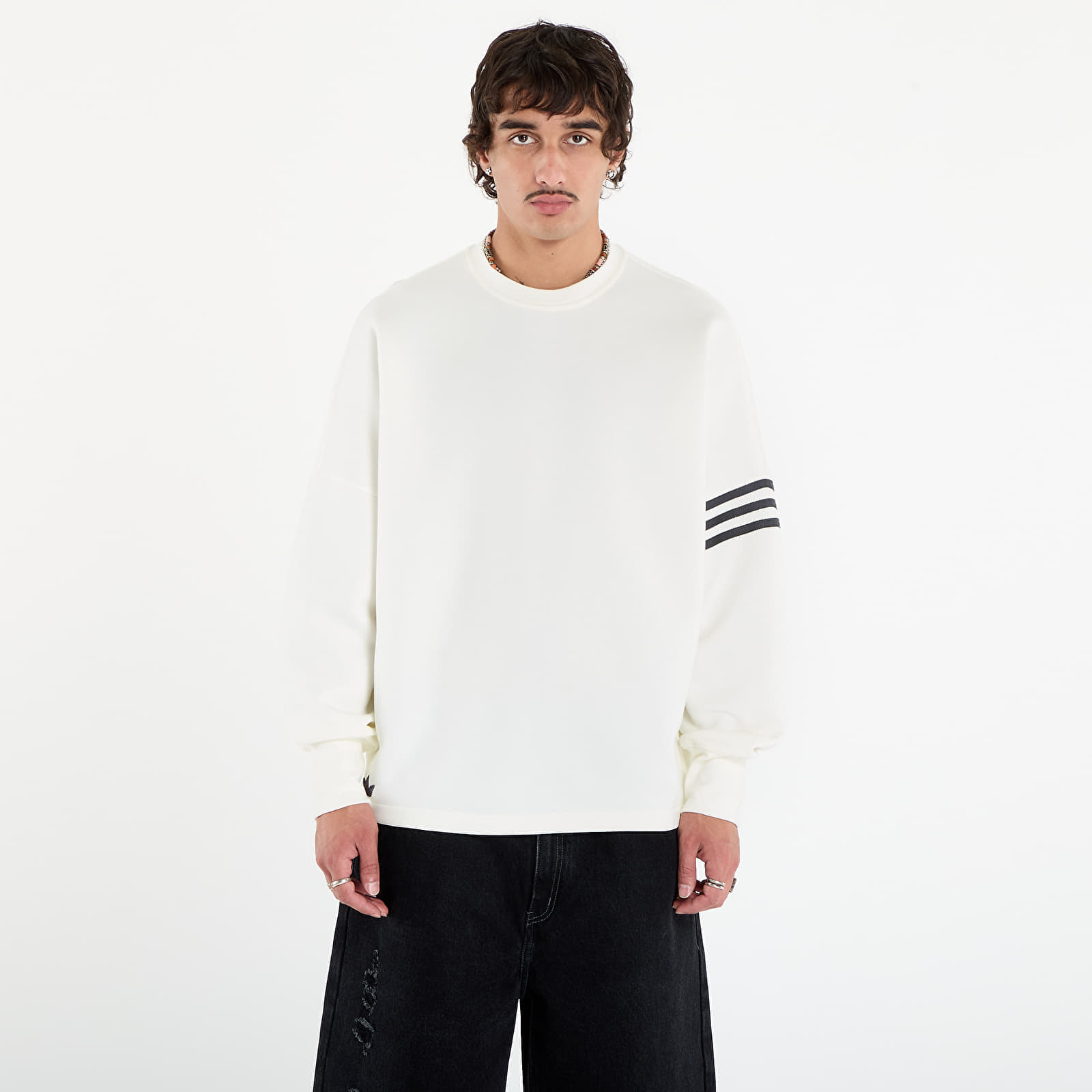 Φούτερ adidas Neuclassics Oversized Crew Sweatshirt Off White XL