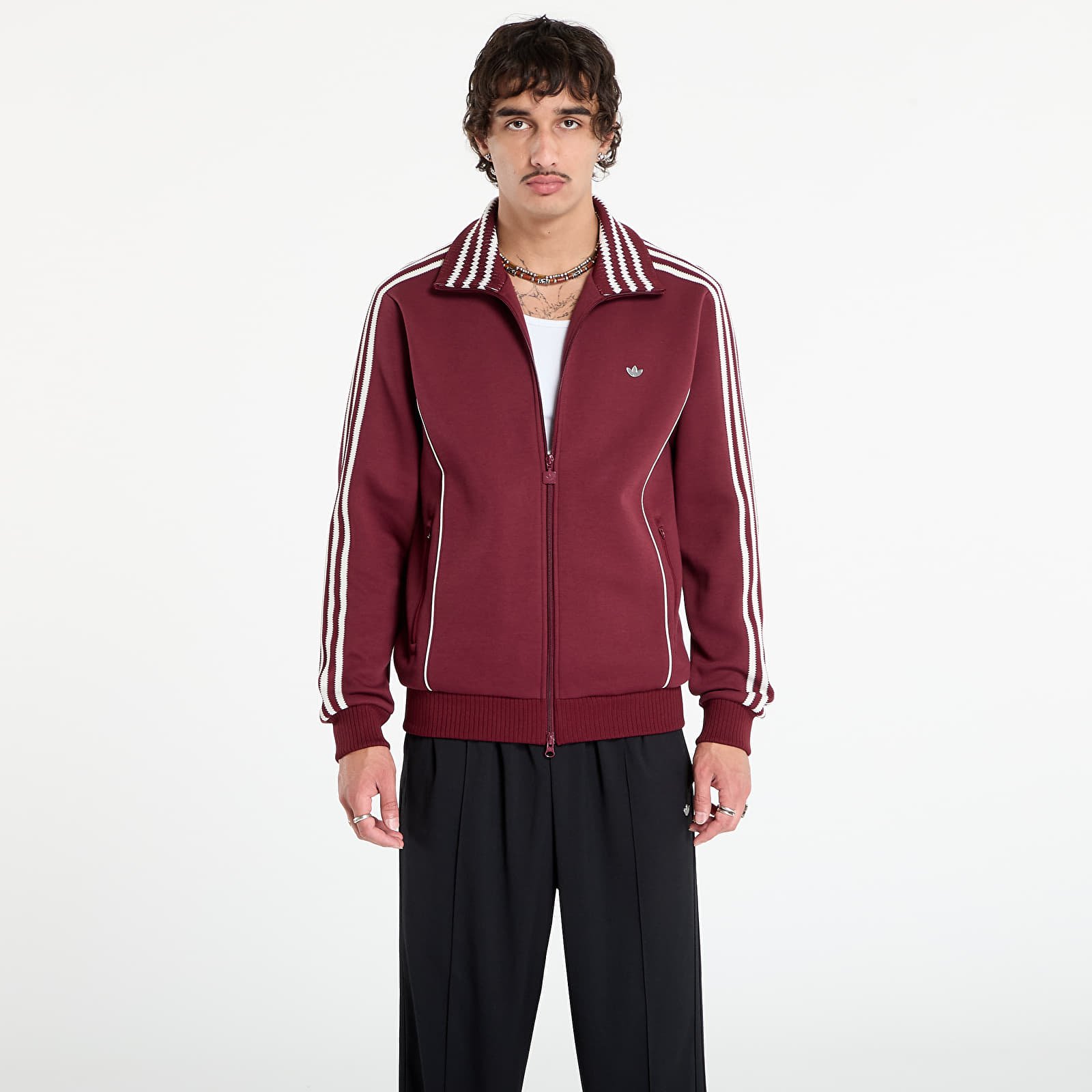 Hanorace pentru bărbați adidas Premium Track Top Shadow Red