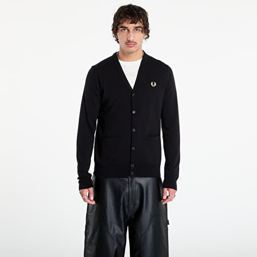 Pullover FRED PERRY Classic Cardigan Black