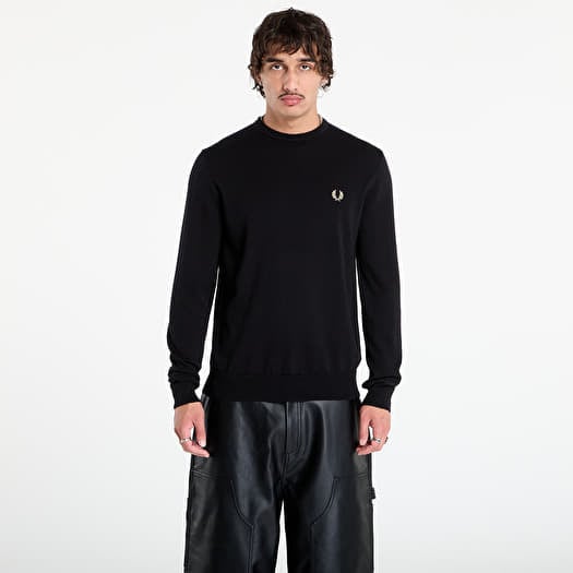 Pullover FRED PERRY Classic Crew Neck Jumper Black