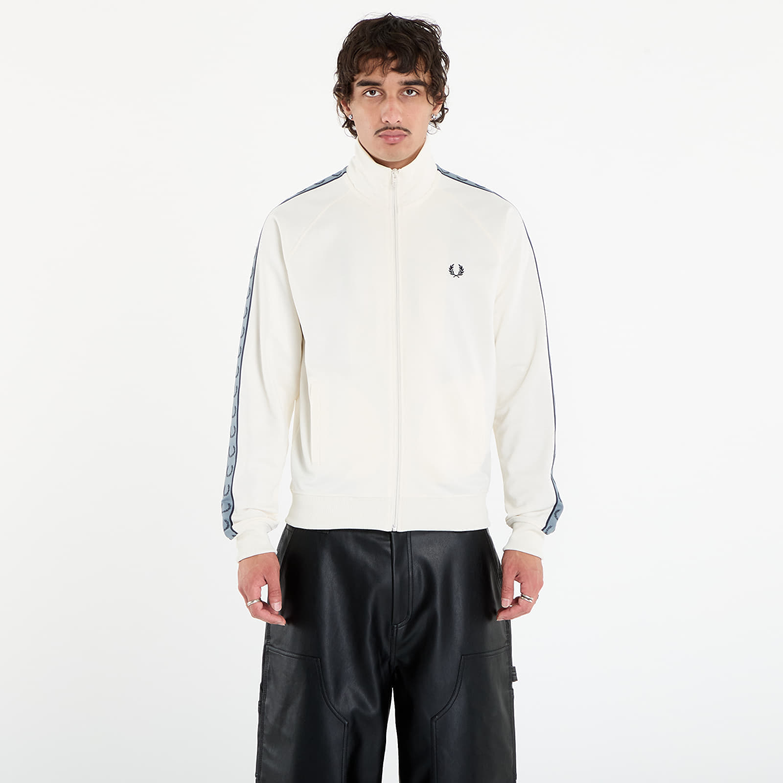 Sweatshirt Contrast Tape Track Jacket / L - FRED PERRY - Modalova