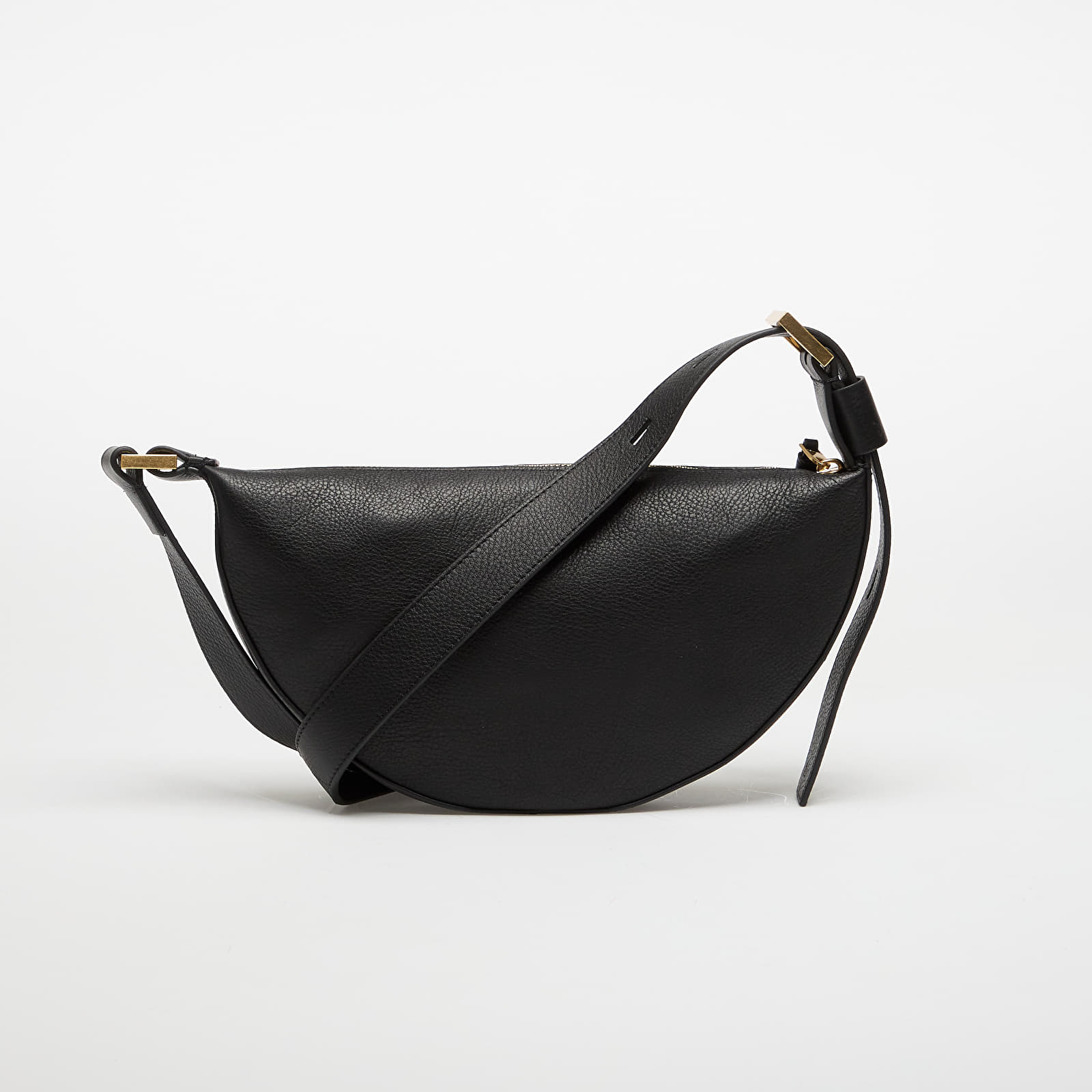Umhängetaschen AllSaints Half Moon Leather Crossbody Bag Black
