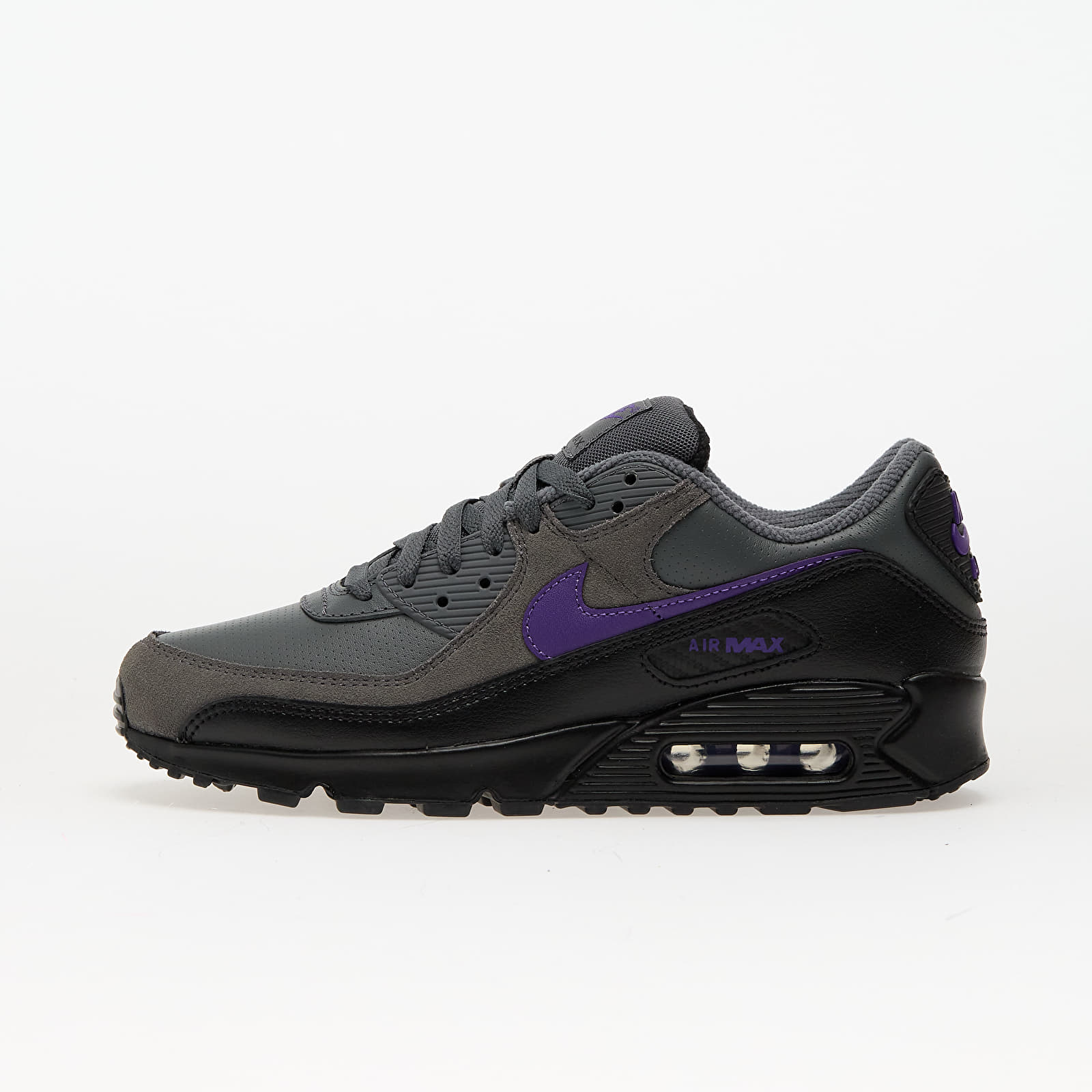 Men's sneakers and shoes Nike Air Max 90 Iron Grey/ Wild Grape-Black-White
