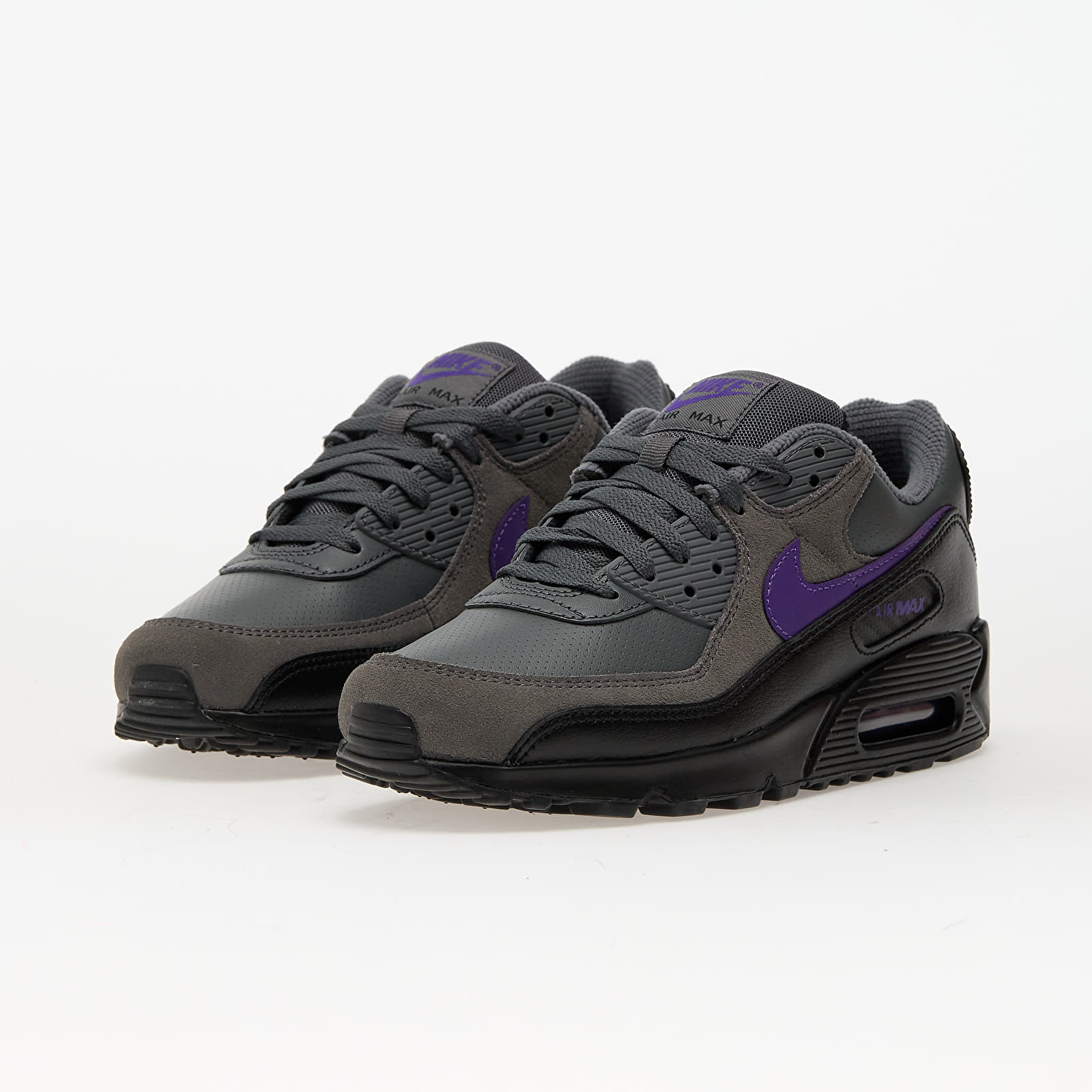 Men's sneakers and shoes Nike Air Max 90 Iron Grey/ Wild Grape-Black-White