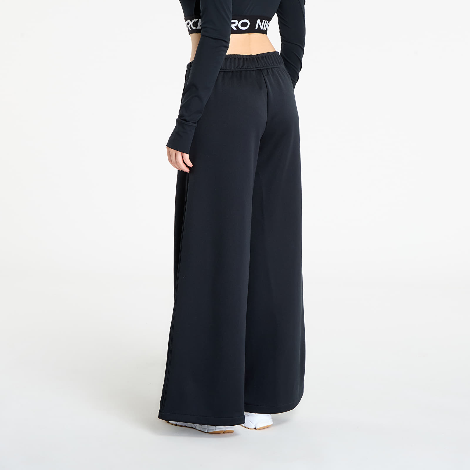 Women's Sweatpants Nike Sportswear Women's Mid-Rise Wide-Leg Track Pants Black/ Black/ Sail