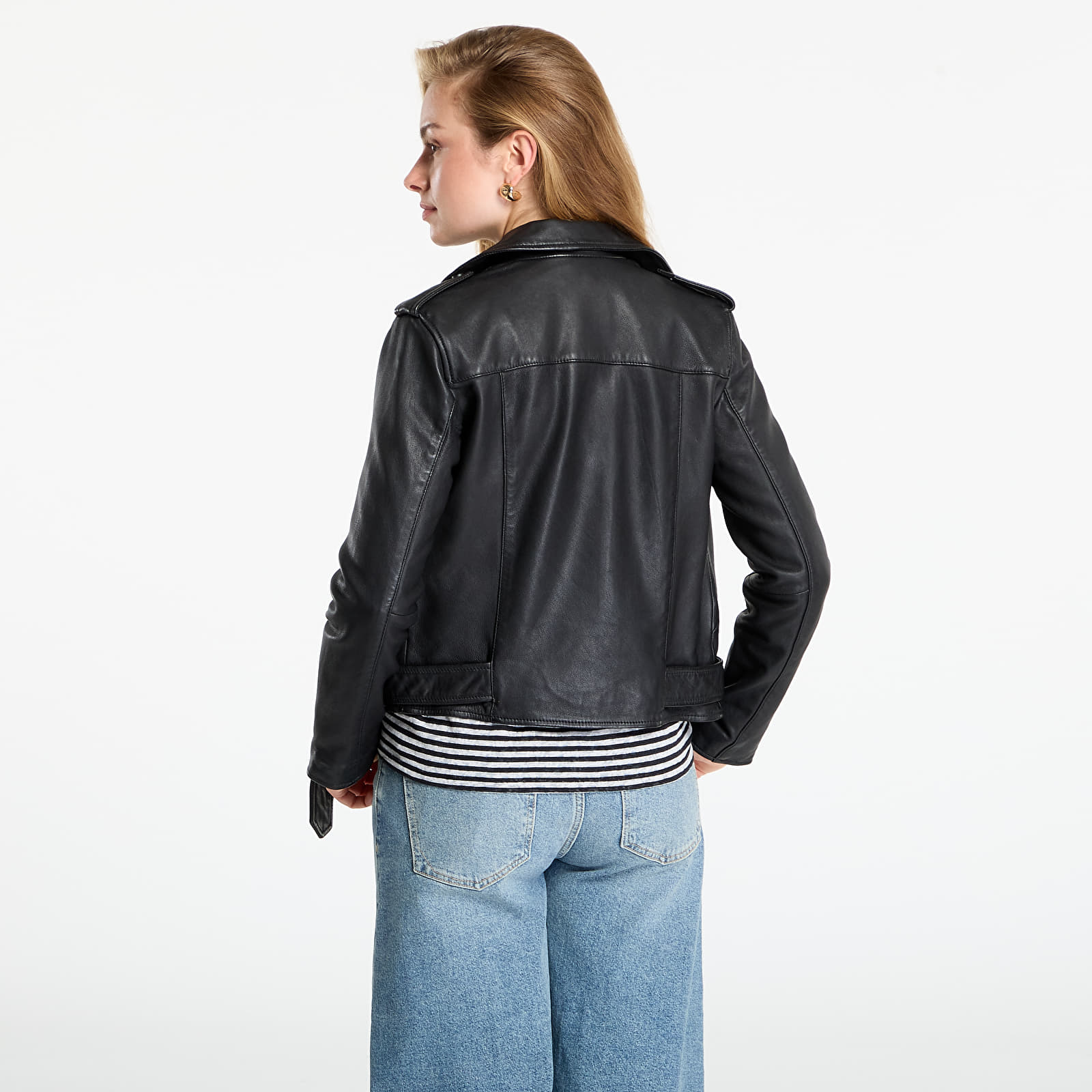 Geci AllSaints Balfern Leather Biker Jacket Black