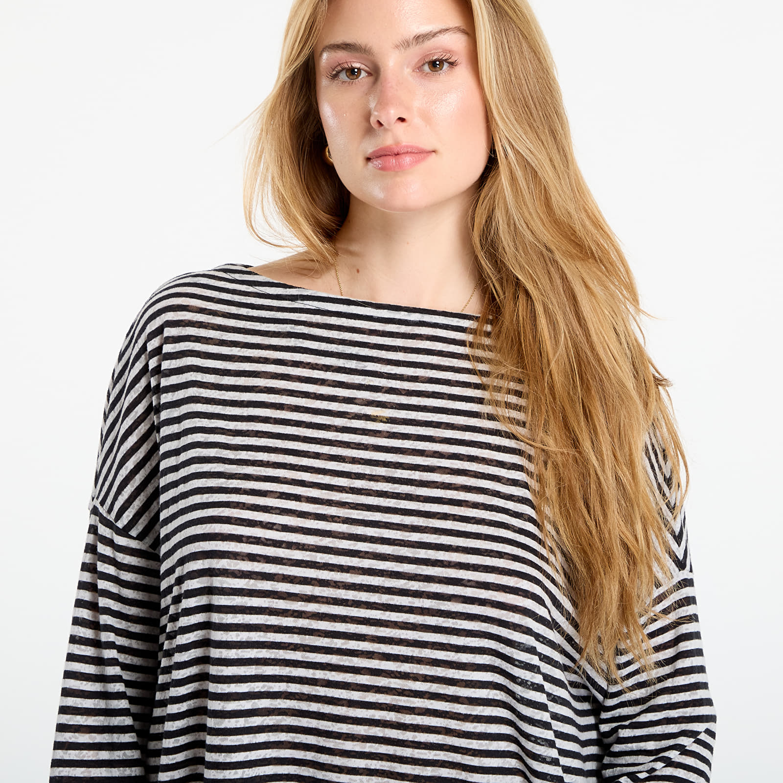 T-Shirts AllSaints Rita Relaxed Fit Striped T-Shirt Chalk/ Ink