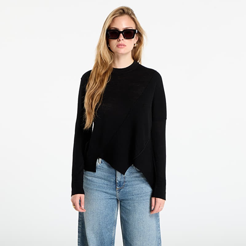 AllSaints Isla Crew Neck Merino Jumper Black