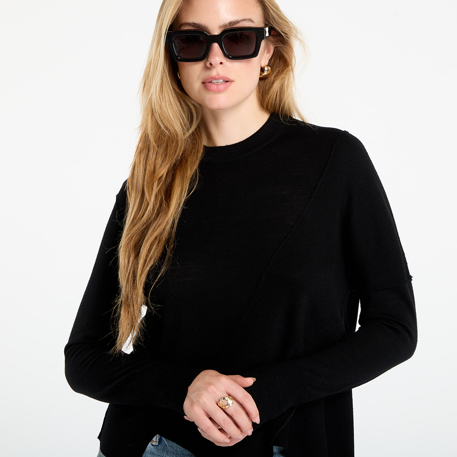 Pullover AllSaints Isla Crew Neck Merino Jumper Black