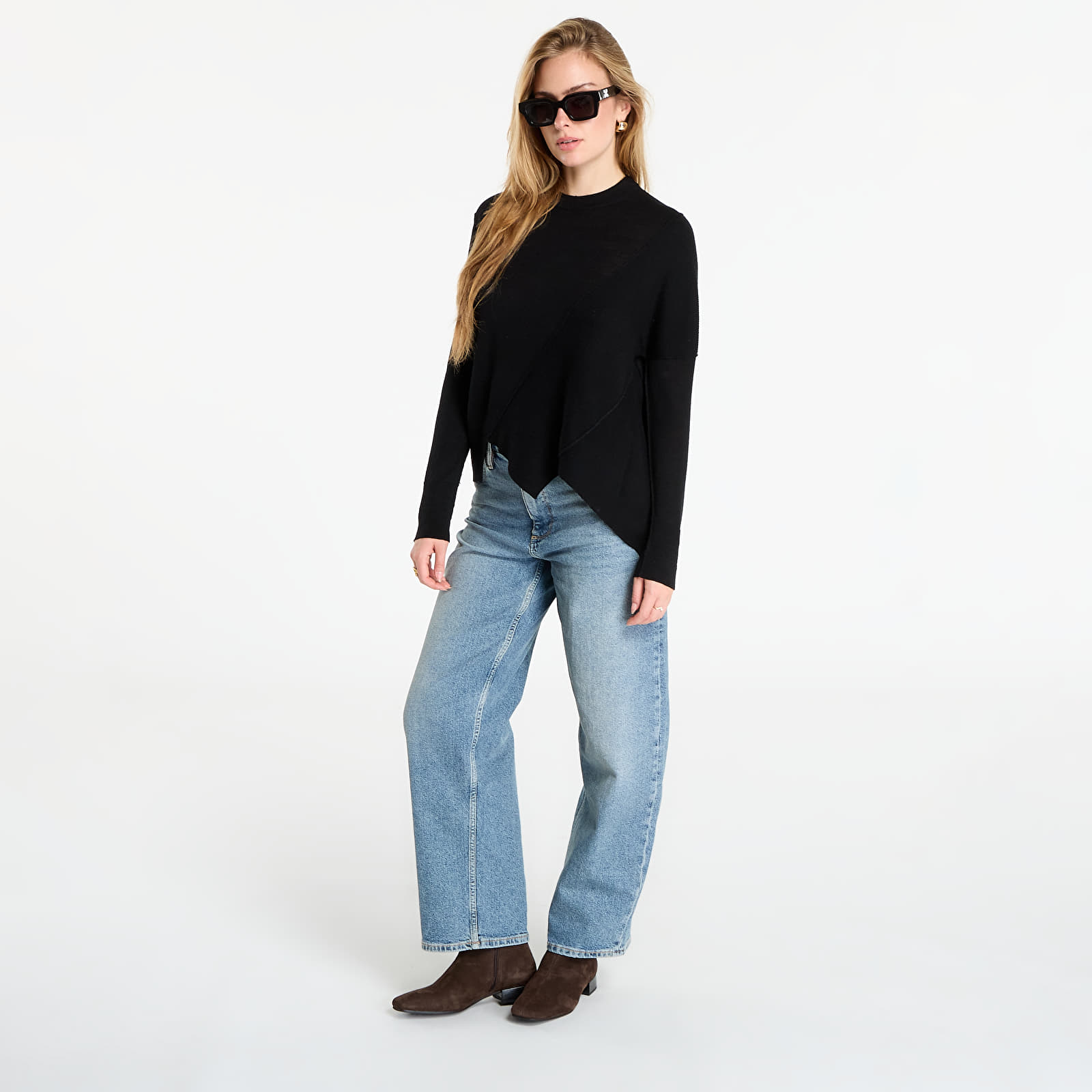 Pullover AllSaints Isla Crew Neck Merino Jumper Black