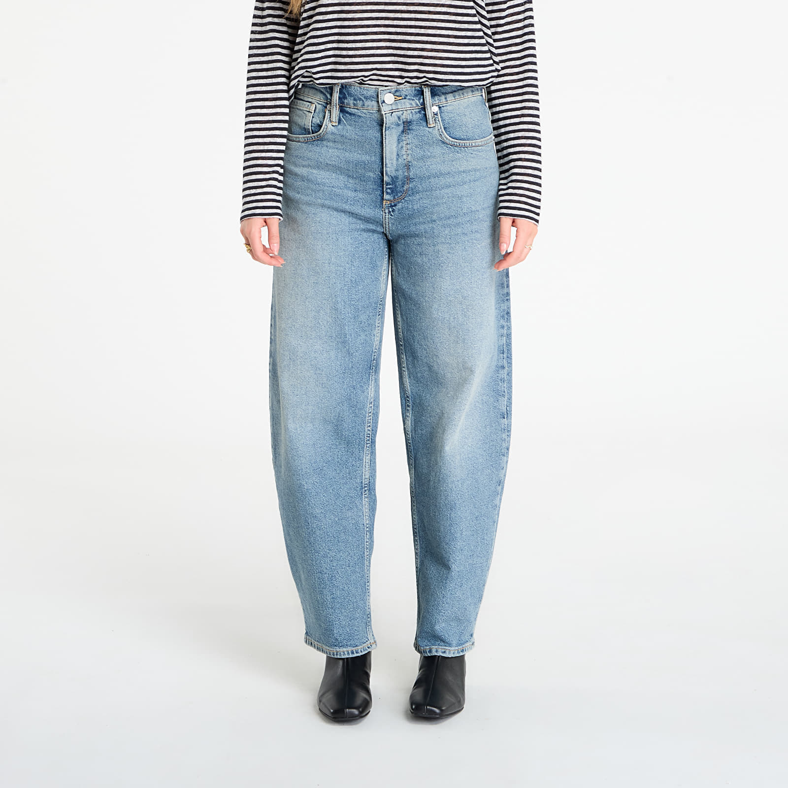 Pants AllSaints Sadie Barrel Leg Denim Jeans Washed Indigo 28