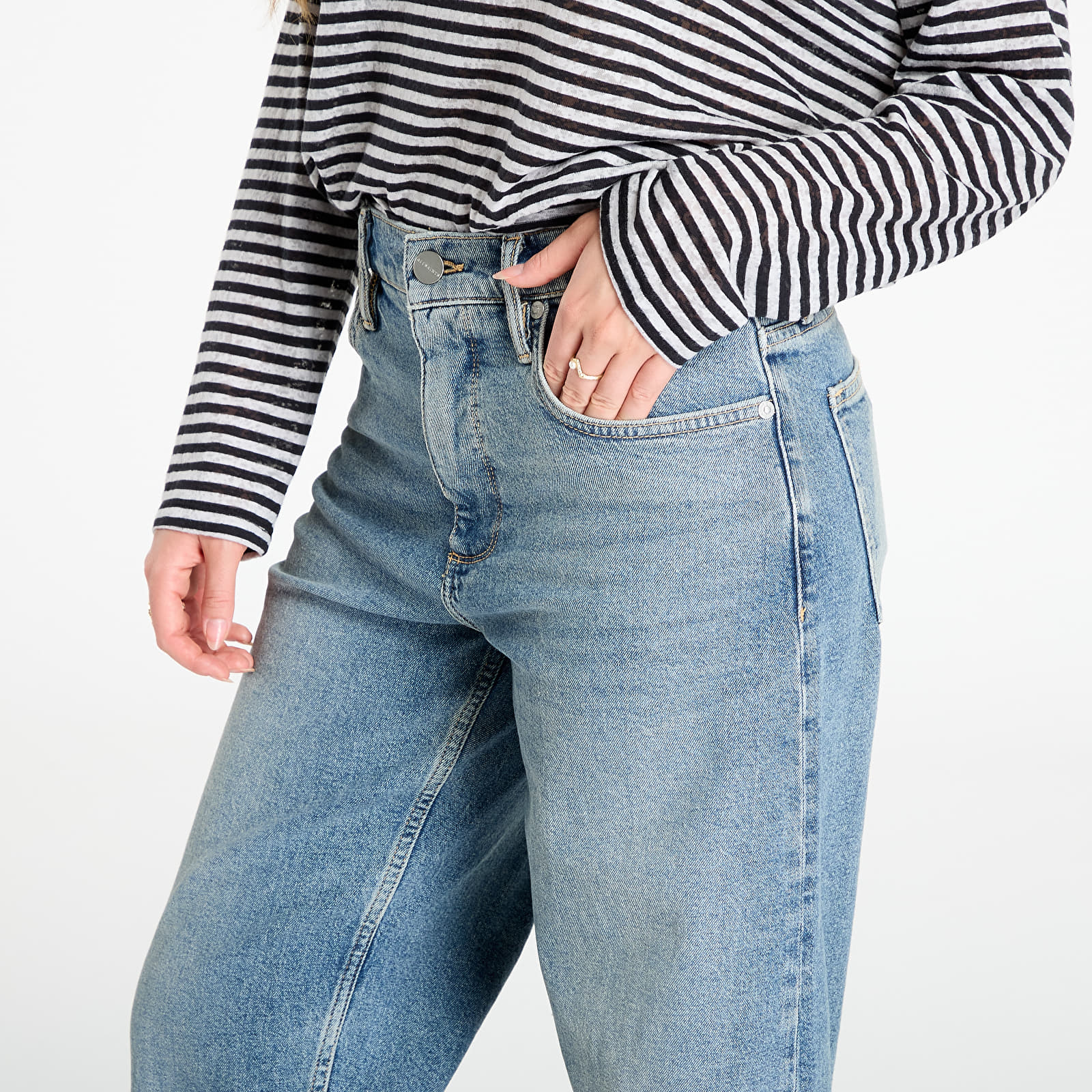 Jeans AllSaints Sadie Barrel Leg Denim Jeans Washed Indigo