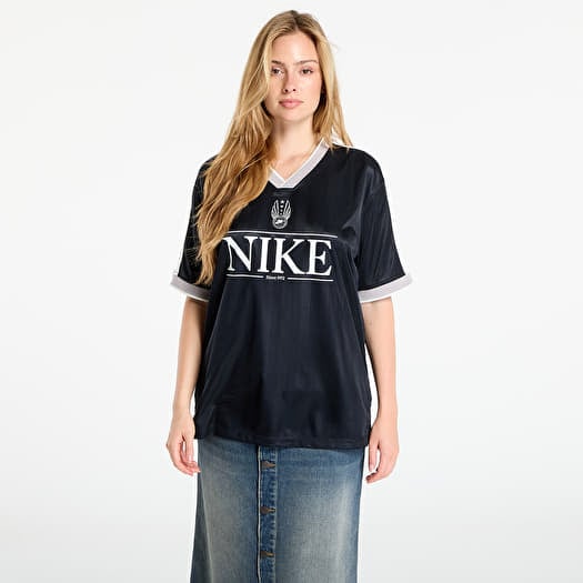 Jersey Nike Sportswear Women's V-Neck Jersey Top Black/ Sail/ College Grey/ Sail