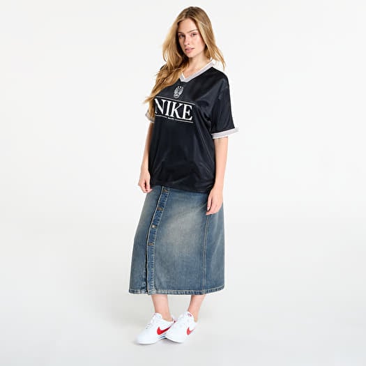 Nike Sportswear Women's V-Neck Jersey Top Black/ Sail/ College