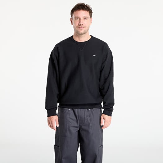 Sweatshirt Nike Solo Swoosh Men's Fleece Crew Black/ White
