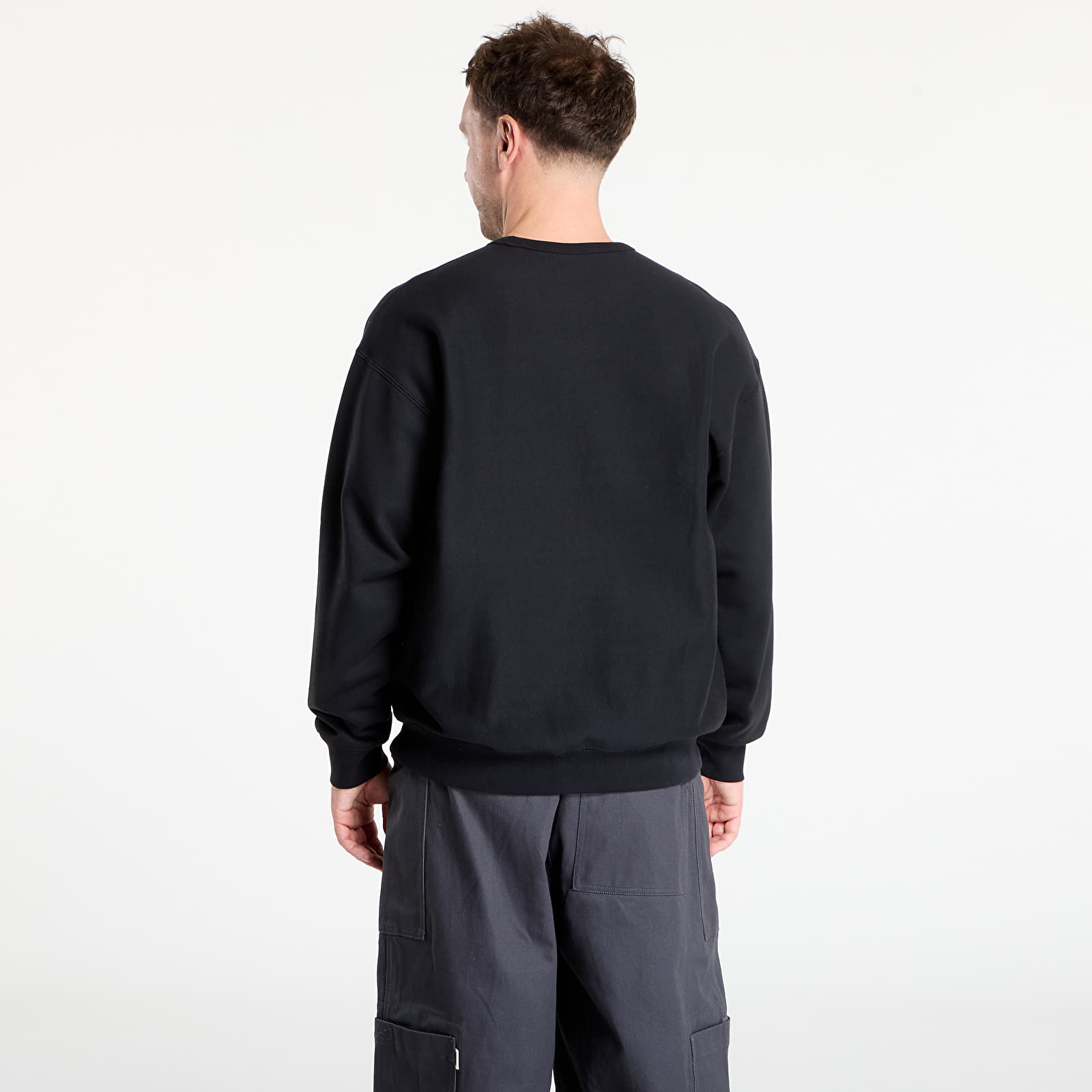 Men's sweatshirts Nike Solo Swoosh Men's Fleece Crew Black/ White