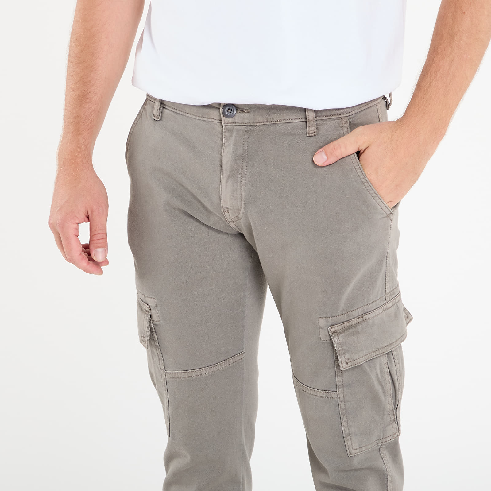 Cargo pants Urban Classics Washed Cargo Twill Jogging Pants Grey