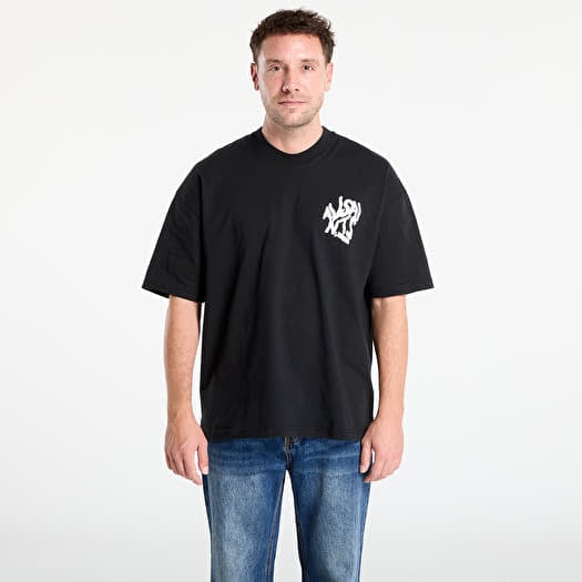 AllSaints Orlando Logo Print Oversized T-Shirt Jet Black
