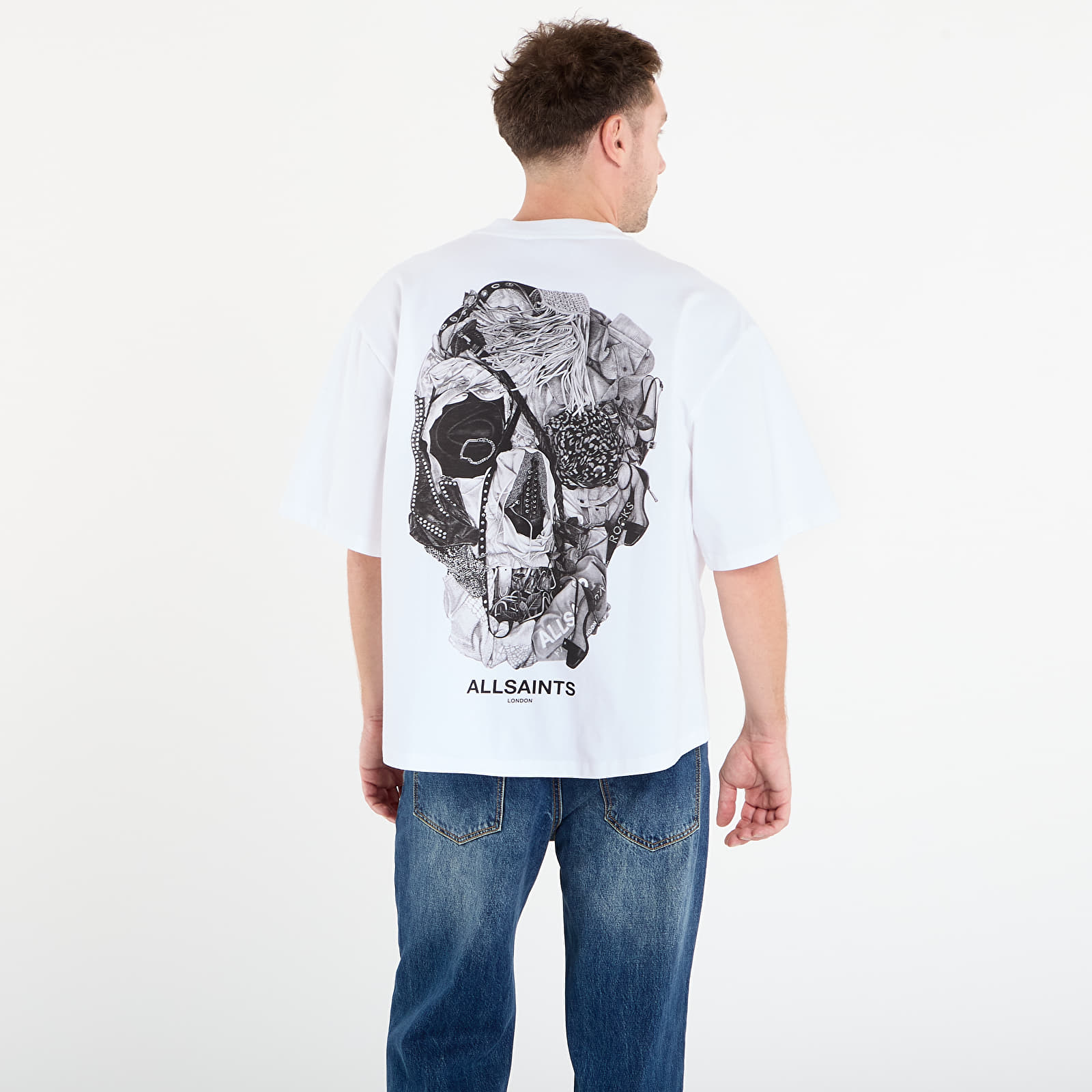 Trička AllSaints Amelie Heaps Oversized T-shirt Optic White