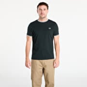 FRED PERRY Twin Tipped T-Shirt Night Green/ Snow White