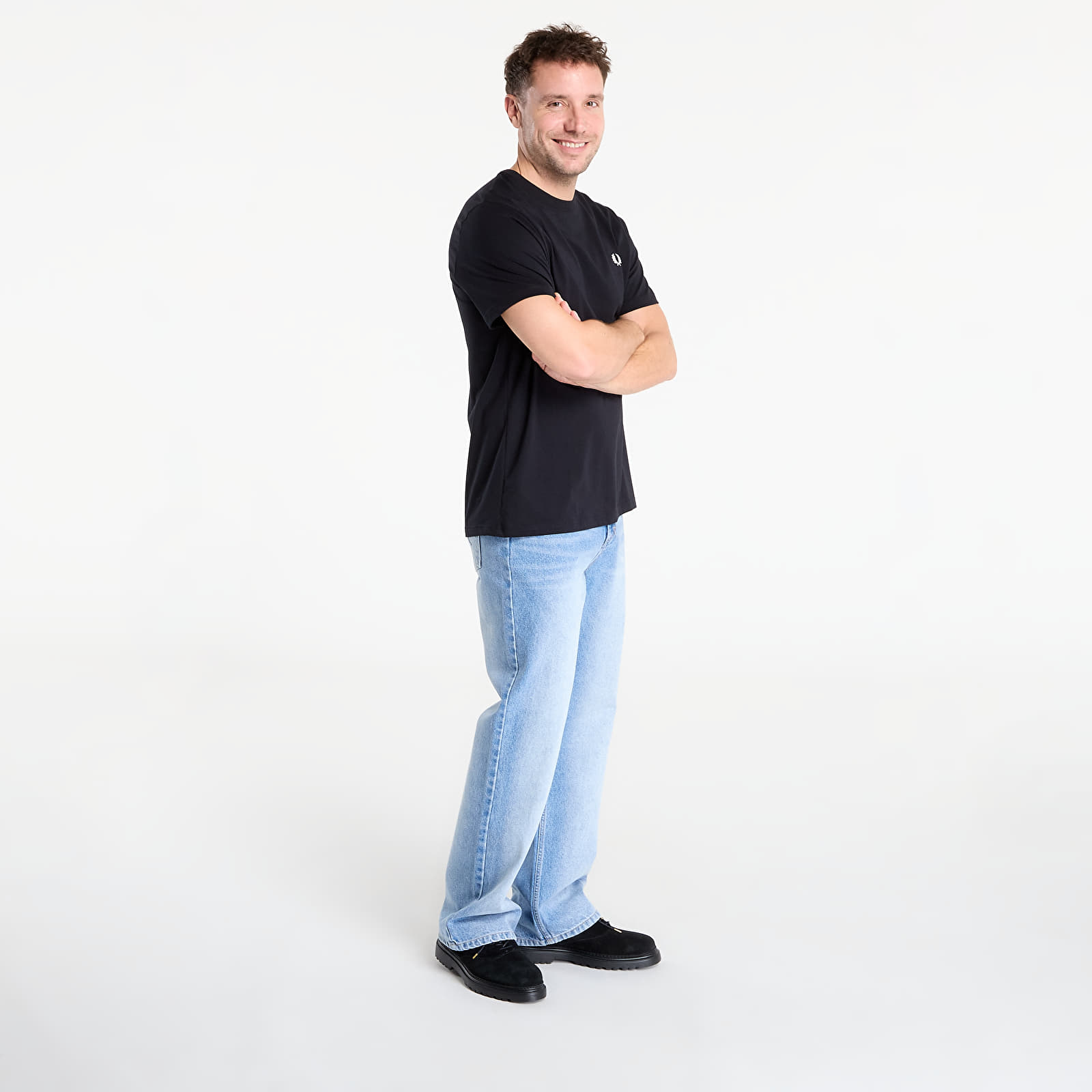 T-Shirts Männer FRED PERRY Crew Neck T-Shirt Black
