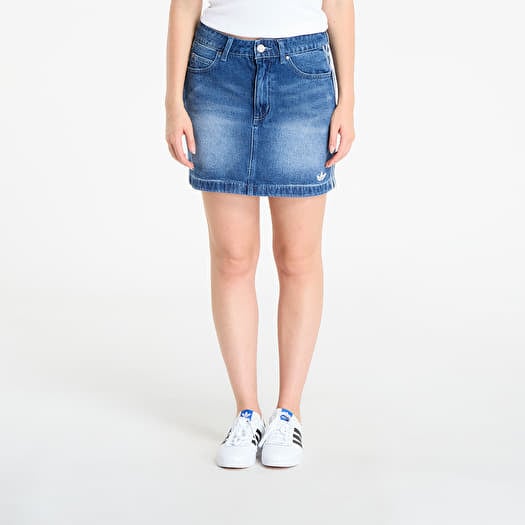 Rock adidas 3-Stripes Denim Mini Skirt Indigo Denim