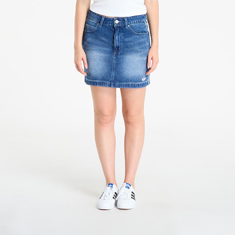 adidas 3-Stripes Denim Mini Skirt Indigo Denim