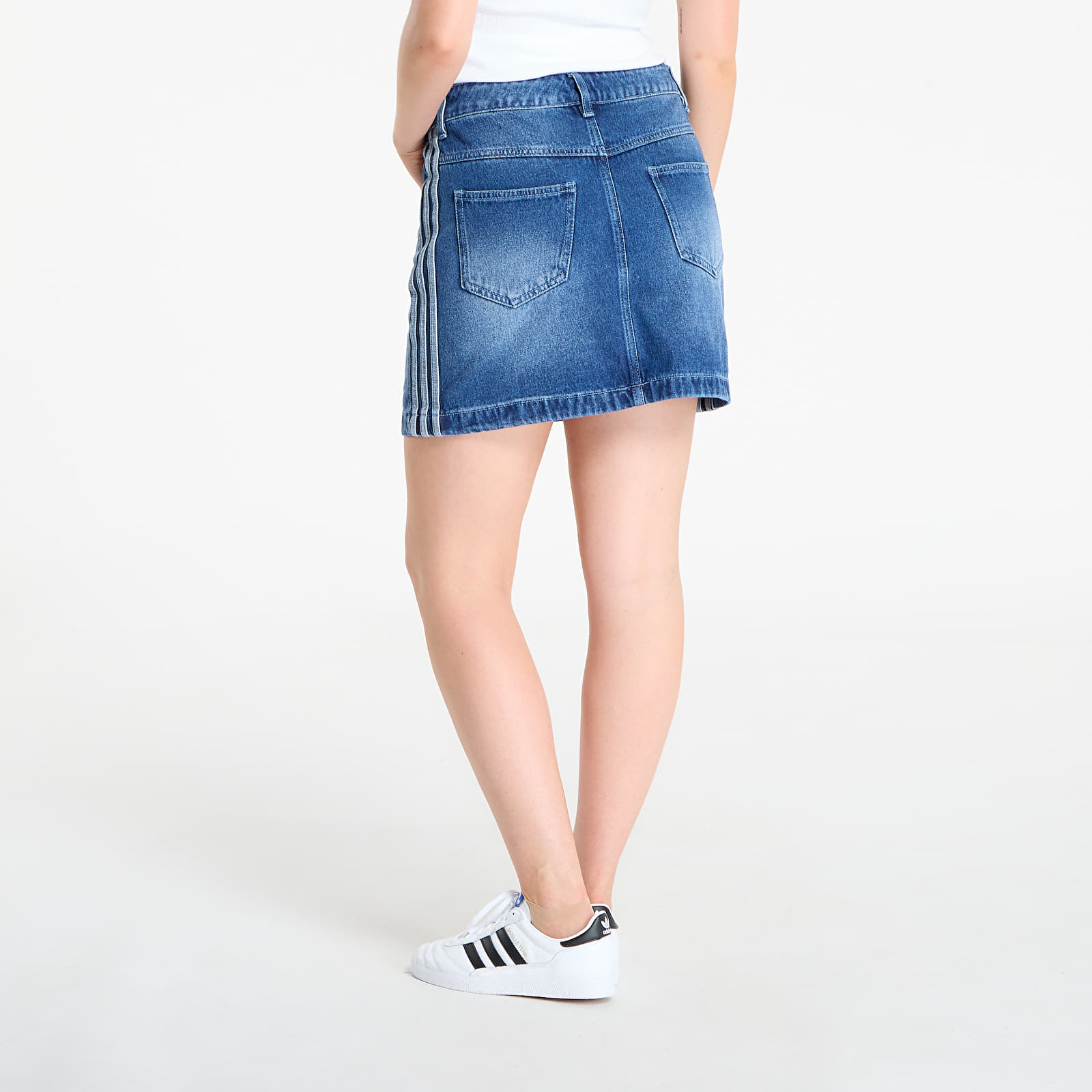 Röcke adidas 3-Stripes Denim Mini Skirt Indigo Denim