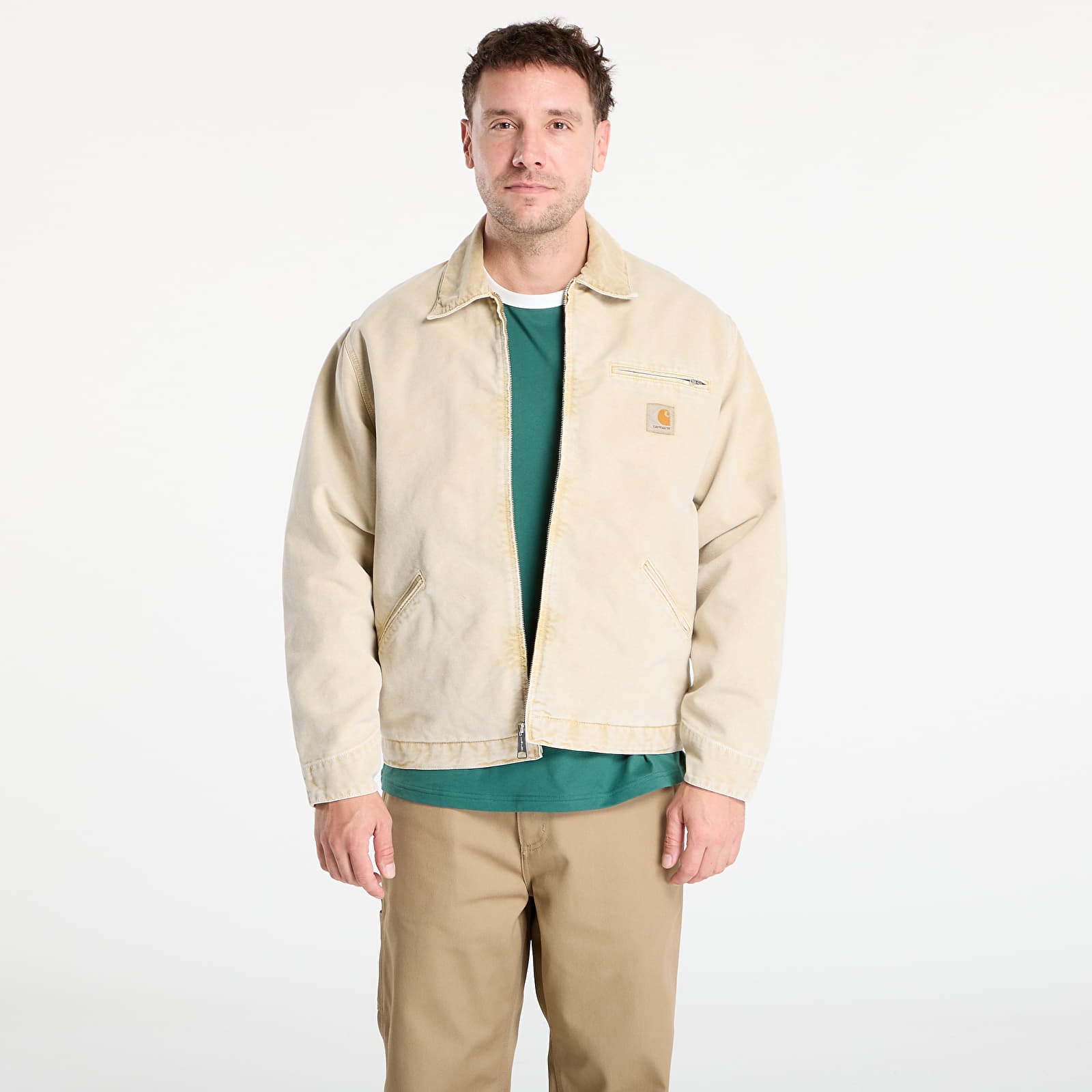 Мъжки якета Carhartt WIP OG Detroit Jacket UNISEX Dusty H Brown Chalk Wash