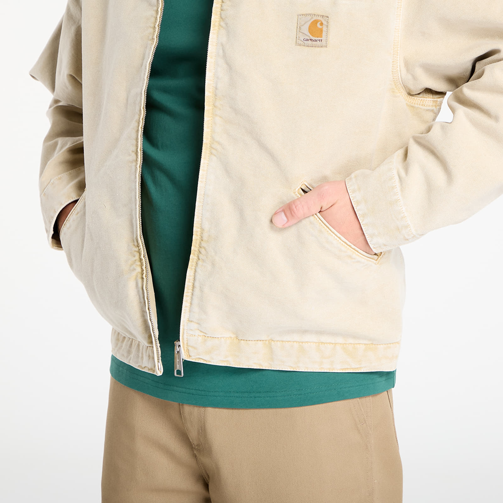 Мъжки якета Carhartt WIP OG Detroit Jacket UNISEX Dusty H Brown Chalk Wash