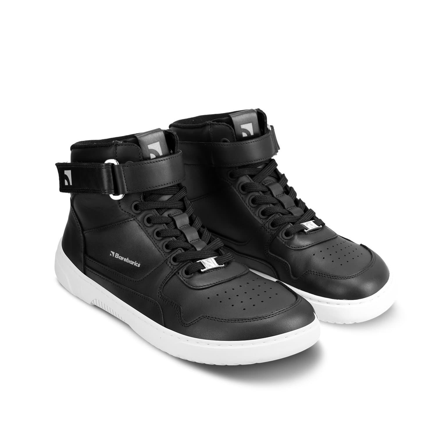 Men's sneakers and shoes Barebarics Zing High Top Black & White Leather