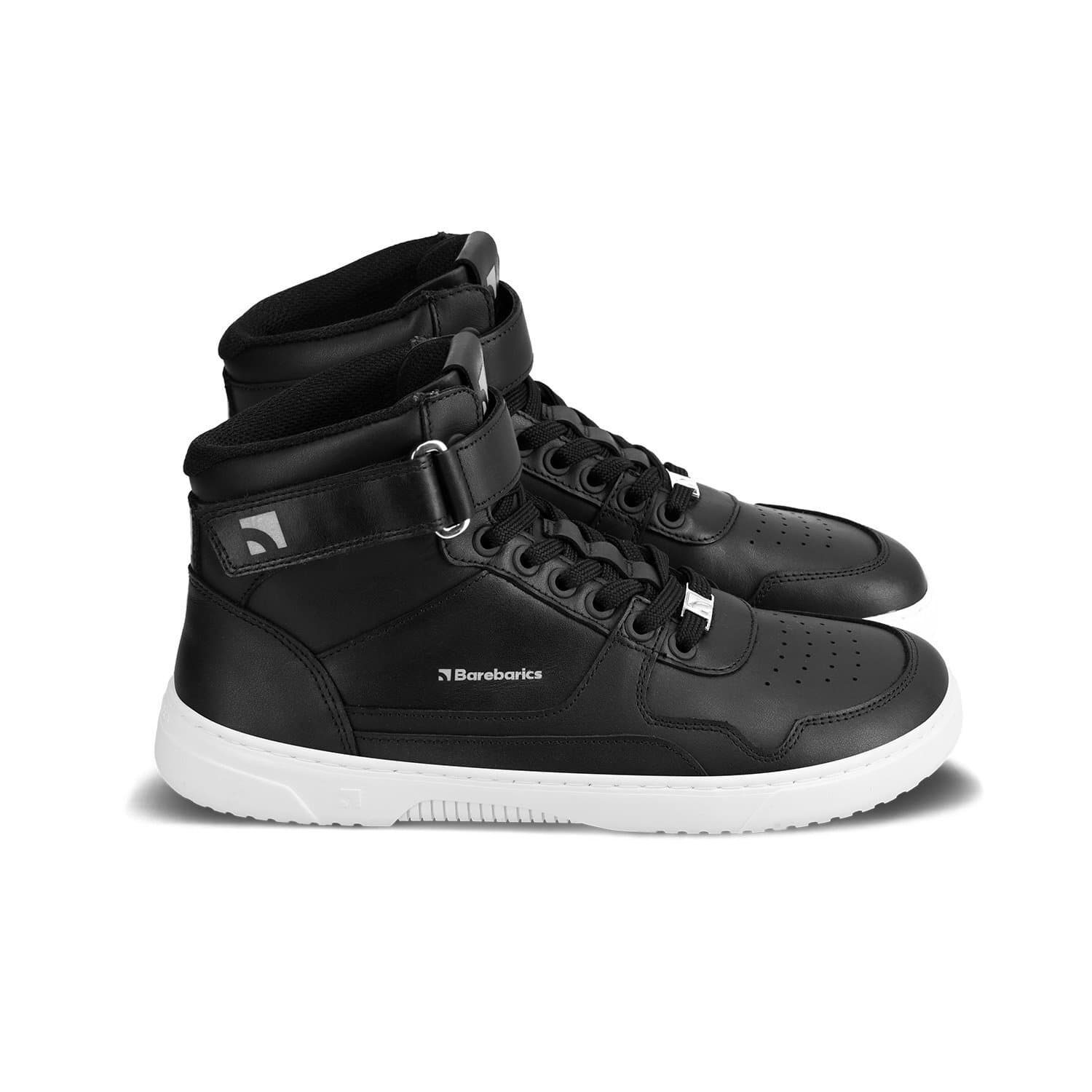 Men's sneakers and shoes Barebarics Zing High Top Black & White Leather