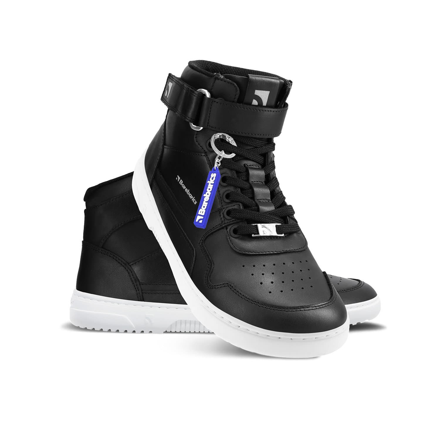 Men's sneakers and shoes Barebarics Zing High Top Black & White Leather