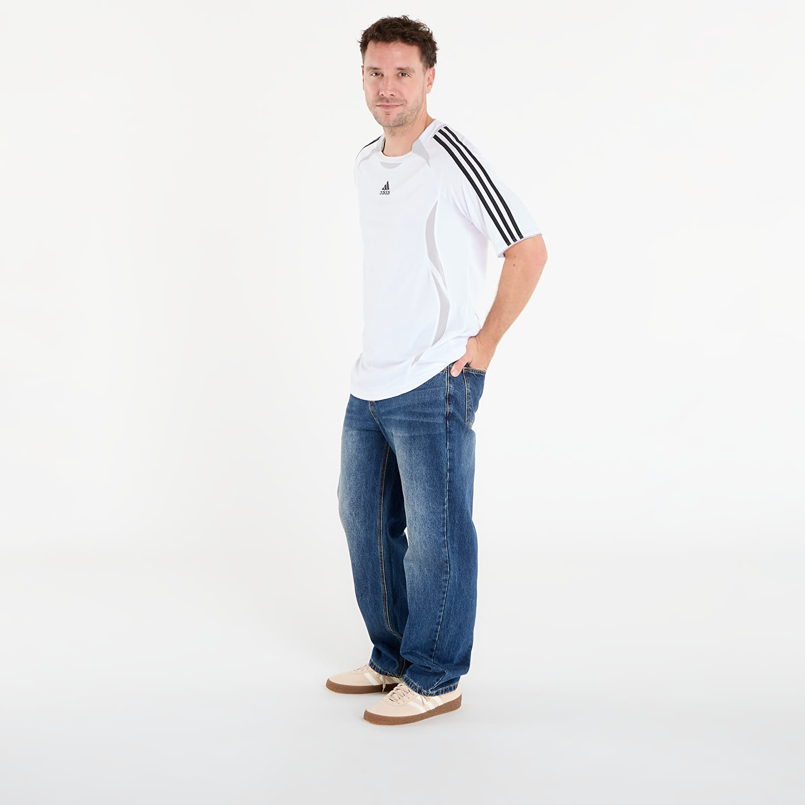 Men's T-shirts adidas Teamgeist Tee White/ Black